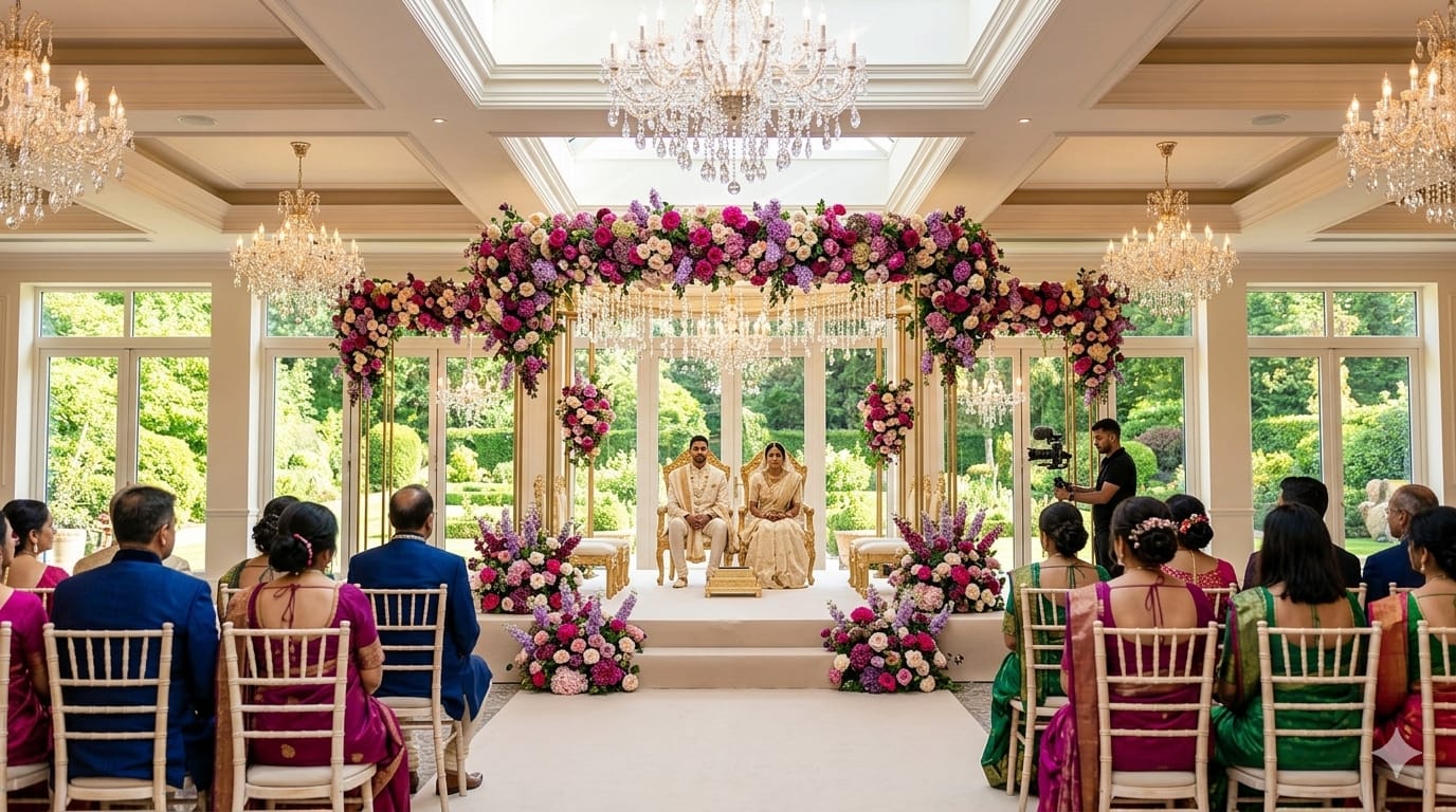 Intimate wedding planners Bangalore micro wedding scenic design