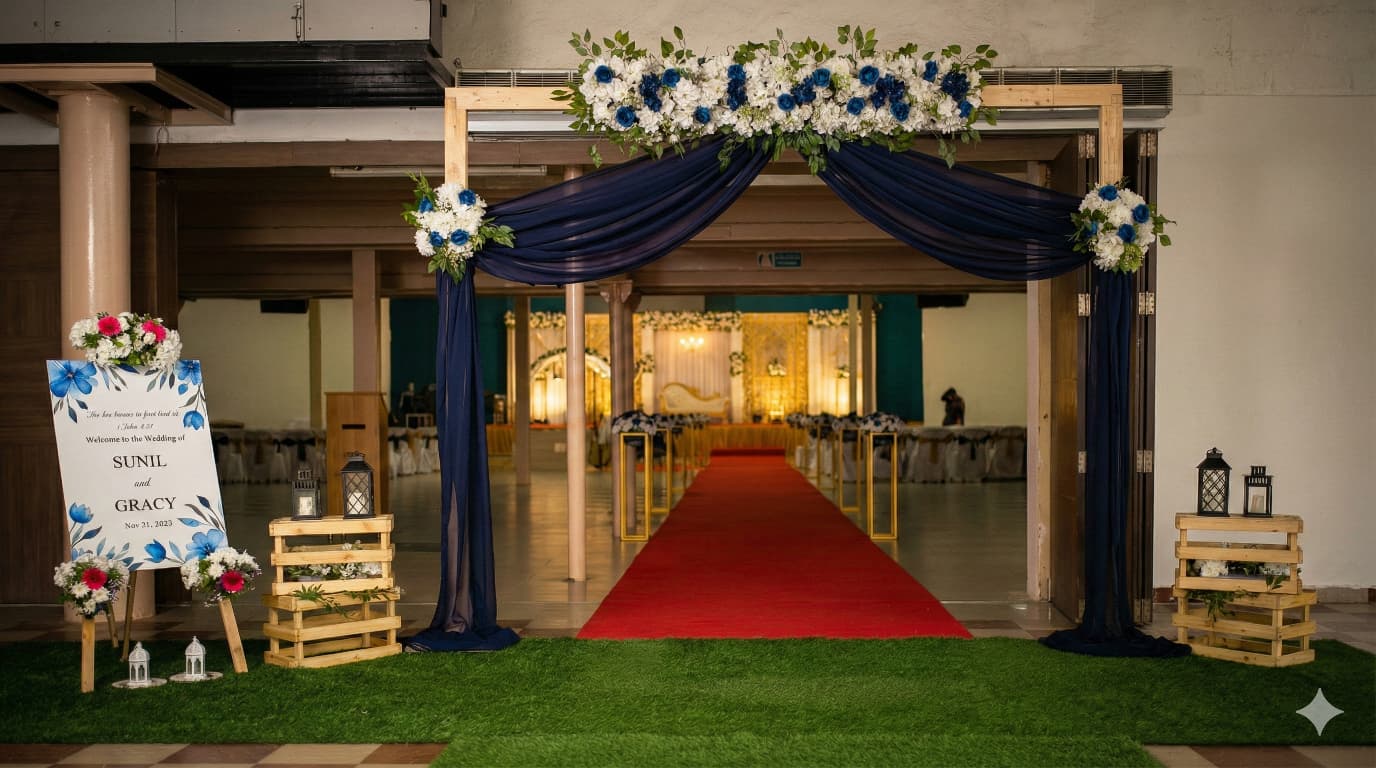 Wedding event management in Whitefield / South Bangalore ballroom lights